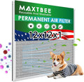 12x12x1 Air Filter Electrostatic Filter Reusable Washable HVAC AC Furnace Filter,MERV 8,Lasts a Lifetime, Healthier Home or Office(Actual Size:11.65x11.65x0.8 Inch)