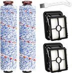 Replacement Parts for Bissell Crosswave Pet Pro 1785A 2306A 1785 Vacuum Cleaner, 2 Pack 1868 Brush Roll for Bissell crosswave and 2 Pack 1866 replacement filters Part 1608683, 1608684 LUXRILIX
