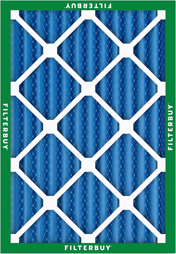 Filterbuy 30x32x2 Air Filter MERV 13 Optimal Smoke & Allergy Defense (3-Pack), Electrostatic Pleated HVAC AC Furnace Filters Replacement, Made in USA (Actual Size: 30.00 x 32.00 x 1.75)