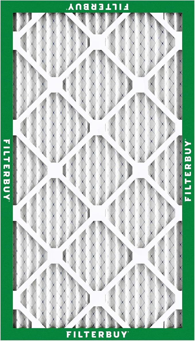 Filterbuy 12x24x1 Air Filter MERV 8 Essential Dust & Allergy Defense (5-Pack), Electrostatic Pleated HVAC AC Furnace Filters Replacement, Made in USA (Actual Size: 11.50 x 23.50 x 0.75)