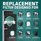 GermGuardian Air Filter B Genuine Smoke Clear HEPA Replacement Air Purifier Filter, Wildfire Smoke, Removes 99.97% of Pollutants, Smoke Toxins for AC4825, AC4300, AC4880, AC4900, CDAP4500, FLT4825SM