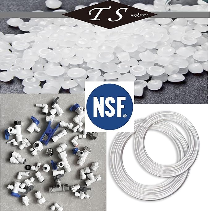 NSF 1/4" inch Water Line Tubing and Push to Connect Fittings for Reverse Osmosis Water Filter RO fittings (Refrigerator Kits),23 pcs connetors+30 feet 1/4" O.D. (6.4mm) water tubing.