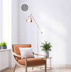 SABA Home Decor Air Vent Cover Grille - Acrylic Plexiglass 6'' Round Duct Opening (7.5'' Overall) White Finish Decorative Registers for Walls and Ceilings NOT Floor USE, Venetian (1, Screws)