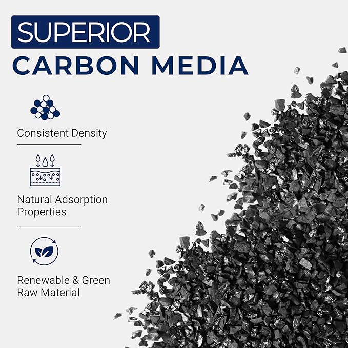 IPW Industries, Inc. - Bulk Activated Carbon - Coconut Shell Granular Activated Charcoal (GAC) for Water Filtration and Replacement Media (20lbs.)