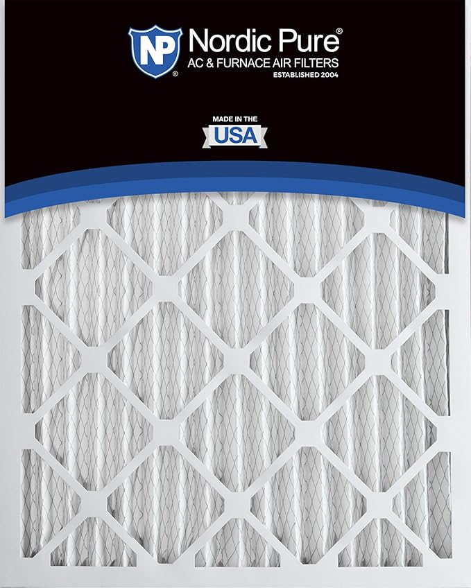 Nordic Pure 20x20x2 (Actual Size: 19 1/2 x 19 1/2 x 1 3/4) Pleated MERV 12 Air Filters 12 Pack