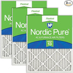 Nordic Pure 15x20x1 (Actual Size: 14 1/2 x 19 1/2 x 3/4) Pleated MERV 13 Air Filters 3 Pack