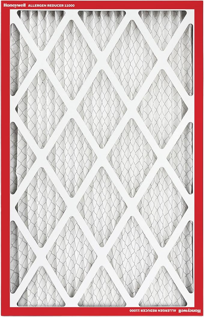 Honeywell 16x25x1 MERV 11 Allergen Reducer 11000 Electrostatic Pleated HVAC AC Furnace Air Filter (4-Pack) | Replacement Filter for Home Use | Made in USA