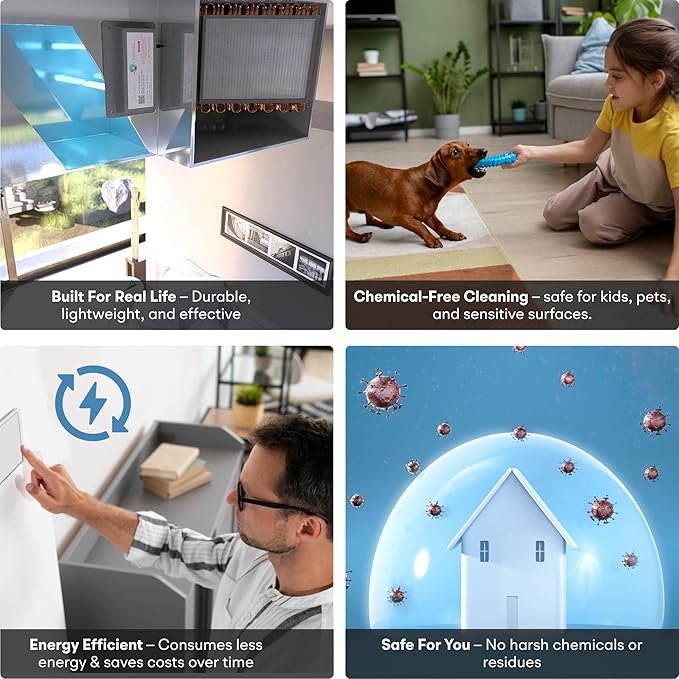 Mammoth BioShieldUV® 18W 24V HVAC UV Light Air Purifier Bulb Magnetic Holder Powered by HVAC Ballast - Air Filter UV Lamp for Air Conditioner, UVC Light for AC Air Conditioner (18W-AC)