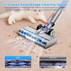 Cordless Vacuum Cleaner, 8 in 1 40Kpa 55Mins,Lightweight Vacuum Cleaners for Home, Stick Vacuum with Anti-Tangle Brush,Wall Mount, Rechargeable Cordless Vacuum for Floor/Sofa/Pet Hair, Blue