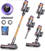 SunSare X7A Cordless Vacuum Cleaner, Upgraded 550W/45Kpa Cordless Stick Vacuum Cleaner with Touch Screen, Up to 60Mins,Wall Mount Charging,1.5L Cup,Wireless Vacuums for Pet Hair,Carpets,Hard Floors