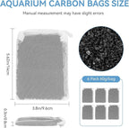 A1384 Activated Carbon Inserts for AquaClear 50 Filter, Aquariu Filter Replacement Media for Fluval up to 30-50 Gallons Aquariums, Fish Tank Activated Charcoal for Remove Odors, 6 Pack(80g/Bag)