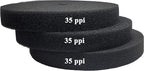 Aquarium Pond 5 Gallon Bucket DIY Bio Sponge Filter Media Pad Rounded 11x11 (35ppi 3 Pack)