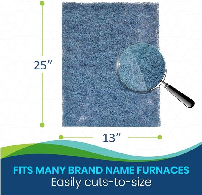 Natural Fiber Hog Hair Filter Replacement Compatible with Magicpak R06131B009 Furnace/Air Conditioner Filter (13 x 25)
