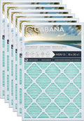 Cabana Filters 6-Pack 18x30x1 MERV 13 AC Furnace Air Filter for Home and Office - Indoor HVAC System Filtration Replacement, Captures Unwanted Particles