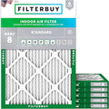 Filterbuy 25x29x1 Air Filter MERV 8 Essential Dust & Allergy Defense (6-Pack), Electrostatic Pleated HVAC AC Furnace Filters Replacement, Made in USA (Actual Size: 24.50 x 28.50 x 0.75)