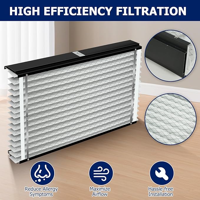 2-Pack 410 Air Filter Replacement Compatible with AprilAire Whole House Air Purifiers,Models 1410, 1610, 2410, 2416, 3410, 4400, MERV 11, Size: 16x25x4 Pleated HVAC AC Furnace Filter