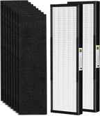 2 Pack FLT4825 True HEPA Fil-ter B Replacement with Activated Carbon Pre-Filters Compatible with Air Puri-fier AC4825 AC4300 AC4800 AC4900 AC4850, Black