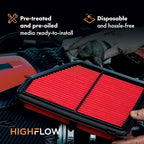 HIGHFLOW High Performance, Pre-Oiled Disposable Engine Air Filter PA99540X | Fits 2022-2025 Hyundai Tucson, 2021-2025 Santa Fe, 2023-2025 Kia Sportage, 2021-2025 Sorento, 2021-2024 K5