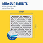 Aerostar 12x12x1 MERV 8 Air Filter, 4 Count, ACTUAL SIZE (11.75 x 11.75 x 0.75), HVAC, Air Conditioning & Furnace Filter Captures Dust, Lint & Pollen (MPR 600 / FPR 5), Made in USA