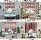 Swag Curtain Valances for Kitchen Windows,Farm Barn Western Star on Vintage Short Rod Pocket Window Valance,Red Buffalo Plaid Swag Topper for Bedroom Living Room,2 Panels 36x36in