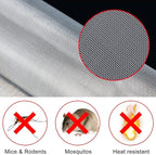 The Wire net Stainless Steel Woven Wire Mesh 304 Stainless Steel Woven Wire 30 Mesh Fine Screen Mesh, Garden Insect Screen, for Air Bricks, Window, Vents, Filter,Silver-1x5m(1x16m)