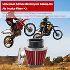 2PCS 42mm Universal Air Filter For GY6 125CC 150CC 200CC 250CC Dirt Bike ATV Quad Scooter Go Kart Compatible With Kawasaki Suzuki Yamaha PZ24 PZ30 Carburetor Moped Roketa Taotao for Motorcycle