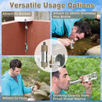 Miniwell L630 Portable Water Filter with Upgraded Vacuum Packaging - 25 Year Storage, Long Lasting and Versatile Usage Options, 3 Pack Filter and 1L Bottles