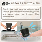 Foam Filter Sleeve for Shop Vac & Dry Filter Discs (5-Pack) -1 Foam Sleeve, 3 Reusable Dry Filters, 1 Mounting Ring Compatible with Shop Vac, Ridgid, Craftsman and other WetDry Vacuums