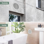 Vent Systems 8" Inch (Opening Dimensions) - Pack of 5 - White Soffit Vent Cover - Plastic Round Air Vent Grille - Built-in Mesh Screen - HVAC Register Louver for Bathroom, Home, Kitchen