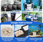 Sukh Ceramic Bio Filter Media - 425g for Aquarium Biological Filtration,Compatible with HOB, Canister, Sump & Pond Filters,High Surface Area Ceramic Rings with 2 Mesh Bags