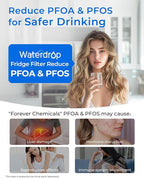 Waterdrop WD-F19C Replacement for GE® RPWFE®, RPWF (with CHIP) Refrigerator Water Filter, Compatible with GFE28GBLTS, GFE28GGKBB, GFE28GSKSS, PFE28KSKSS, PFE28KMKES, 2 Filters Package May Vary