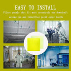 AUC Paint Booth Exhaust Filters,20" x 25" (200 pieces),22 Gram Fiberglass Paint Arrestors Pad,Captures Overspray Paint Particles in Paint booth