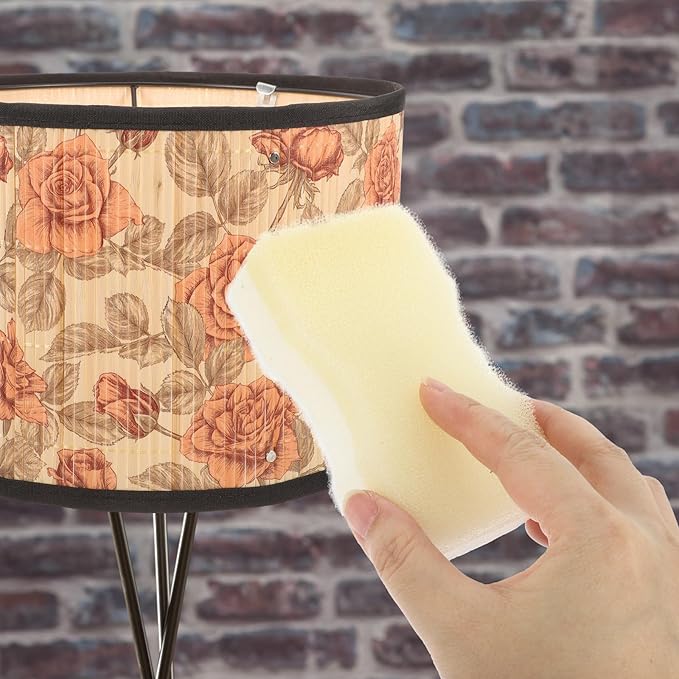 TEHAUX 15pcs Lampshade Cleaning Sponges Set, Dry Dust and Pet Hair Removal Fabric Cleaner, Reusable Lampshade Dust Sponge for Household and Curtain Care