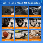 2 in 1 Cordless Car Vacuum and Air Compressor, 5000PA Powerful Suction & 150PSI Auto-Shutoff Tire Inflator, with 3 Filters, LED Light, 45W Fast Charging for Car, Home, Motorcycle, Bicycle, Air Mattres