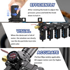 NEWPO 1/2" NPT 5 Stage Air Dryer for Compressor,Air Compressor Water Separator System with 5＆0.01 Micron Filter Cartridge & Triple Desiccant Dryer,Metal Bowl Semi-Auto Drain (Black)