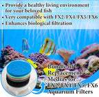 62 Pcs Compatible with Fluval Fx4/fx5/fx6 Replacement Filter Media, 6 Foam Block, 6 Carbon and 6 Water Polishing Pad, 4 Bio-sponge 6 Filter Pad, 6 Carbon, 18 Nitrite/phosphate/ammonia Remover