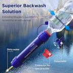 Membrane Solutions S2 Water Filter Straw Replacement Filter Elements, 0.1 Micron 4-Stage Water Purifier Survival Gear, Removable Portable Water Purification Straw(4 Pack)