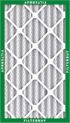 Filterbuy 12x25x4 Air Filter MERV 8 Essential Dust & Allergy Defense (2-Pack), Electrostatic Pleated HVAC AC Furnace Filters Replacement, Made in USA (Actual Size: 11.50 x 24.50 x 3.63)
