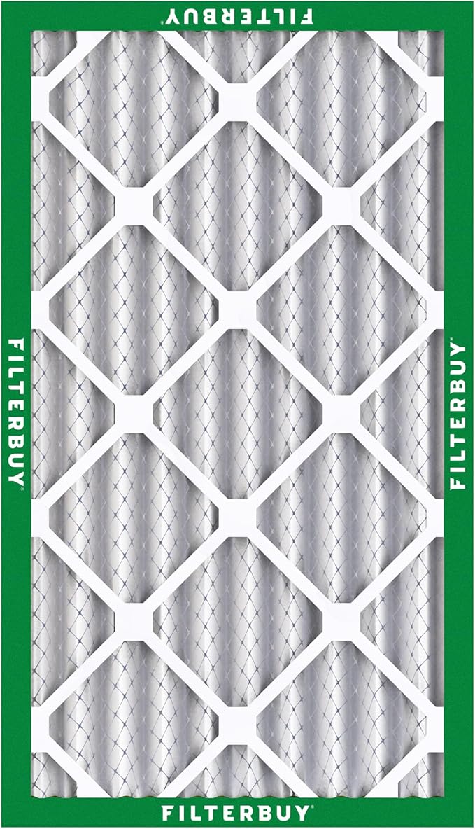 Filterbuy 16x24x4 Air Filter MERV 8 Essential Dust & Allergy Defense (5-Pack), Electrostatic Pleated HVAC AC Furnace Filters Replacement, Made in USA (Actual Size: 15.38 x 23.38 x 3.63)
