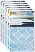 Cabana Filters 6-Pack 18x30x1 MERV 11 AC Furnace Air Filter for Home and Office - Indoor HVAC System Filtration Replacement, Captures Unwanted Particles