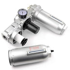 1" HEAVY DUTY COMBINATION FILTER REGULATOR LUBRICATOR AIR LINE PARTICULATE FILTER MOISTURE TRAP LUBRICATOR OILER REGULATOR CLEAN AIR TOOLS