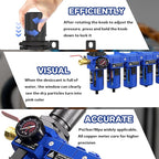 3/8'' NPT 5 Stage Air Dryer for Compressor,5 &0.01 Micron Filter Cartridge Air Drying System,Triple Desiccant Dryers & Air Regulator,Metal Bowl, Semi-Auto Drain,Industrial Grade-Blue