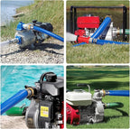 1" x 100 ft Backwash Hose for Swimming Pools, Heavy Duty PVC Lay Flat Water Discharge Hose,Durable Pool Drain Hose with Aluminum Pin Lug Fittings for Pump And Filters