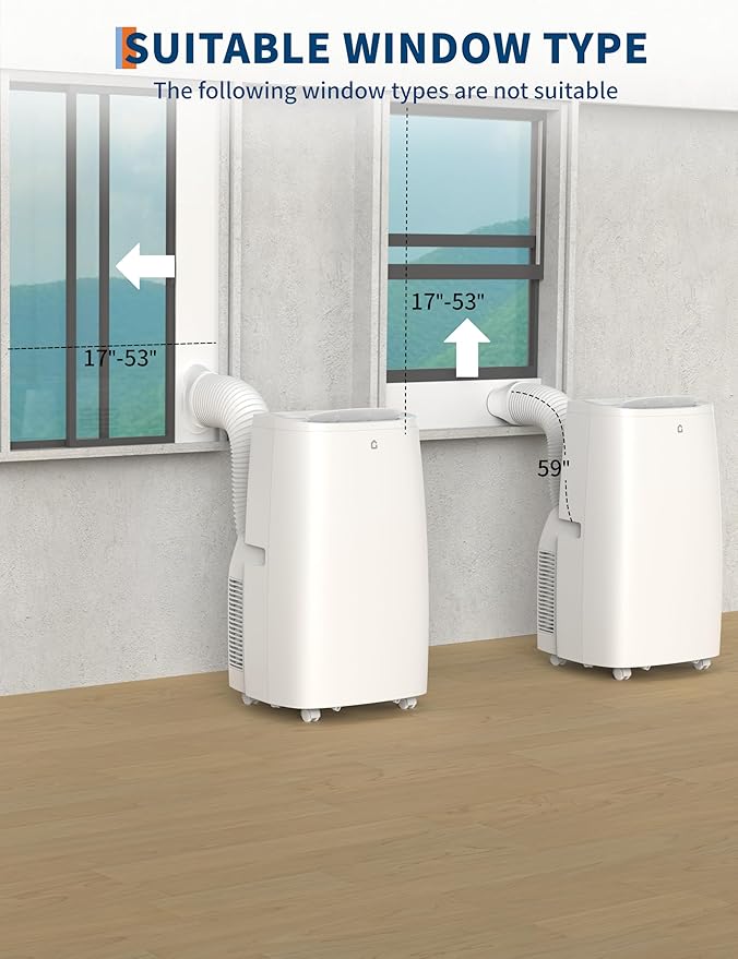 14,000 BTU Portable Air Conditioner,3 in-1 Portable AC Unit Cools/Fan/Dehumidifier up to 750 sq.ft,Ac unit with 24H Timer,Remote Control,Bedroom