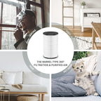 [Upgraded] AP-T45 AP-T40FL Replacement Filter Compatible with 1461901 HoMedics Filter Replacement AP-T45 AP-T40 AP-T40WT AP-T45WT w/Premium Filtration Material and Carbon, 2-Packs