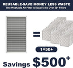 14x25x1 Reusable Air Filter, Electrostatic, Washable Lasts a Lifetime, Breathe Fresher Air in Home and Office HVAC AC Furnace Systems, Merv 8 (Actual Size: 13.5x24.5x0.82 Inch)