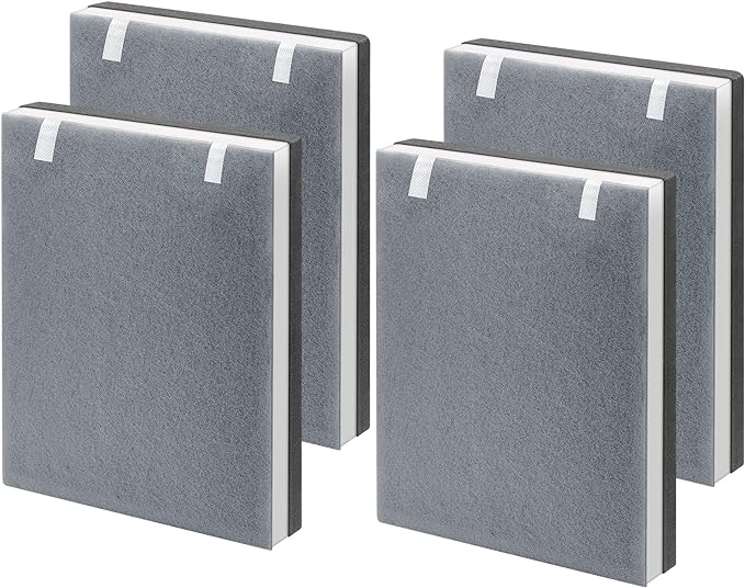 Vital 100 Replacement Filter Compatible with LEVOIT Vital 100 Air Purifier, 3-in-1 Filter with Activated Carbon Filter for Vital 100-RF, White, 4 Pack