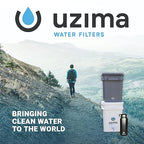 Uzima UZ-2 Camping Water Filter and Drinking Water Filter System, Portable Camping Essentials Purification Gear for Glamping, Hiking, and Hunting Essentials