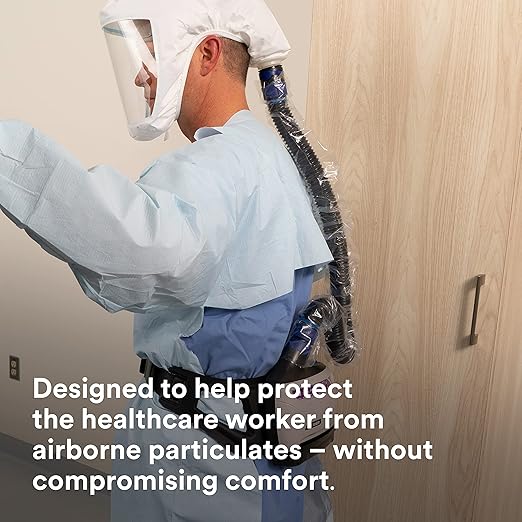 3M PAPR Respirator, Versaflo Powered Air Purifying Respirator Kit, TR-600-HKL, Healthcare, Large Headcover, Easy to Use and Easy to Maintain, All-in-One Respiratory Protection, High Capacity Battery