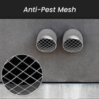 Repa Market Ø5 Inch Duct Cover – Galvanized Steel Round Duct Cap with Mesh Screen – HVAC Exhaust or Intake Vent – Exterior Pipe Air Outlet – Spiral Ventilation Ducting Metal End Plug